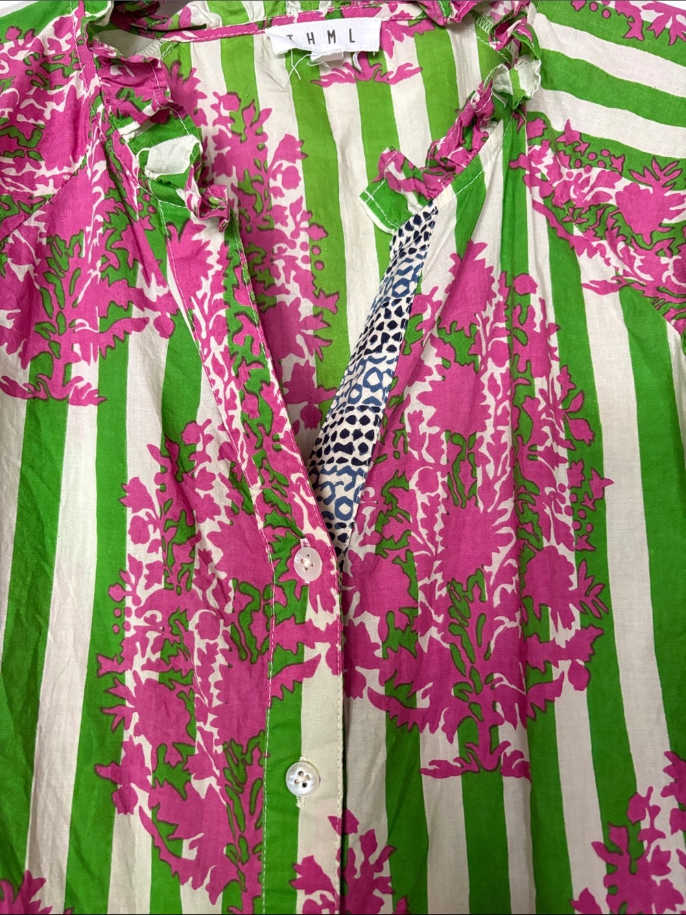 THML Stripe Floral Puff-Sleeve Top - Picture 8 of 9